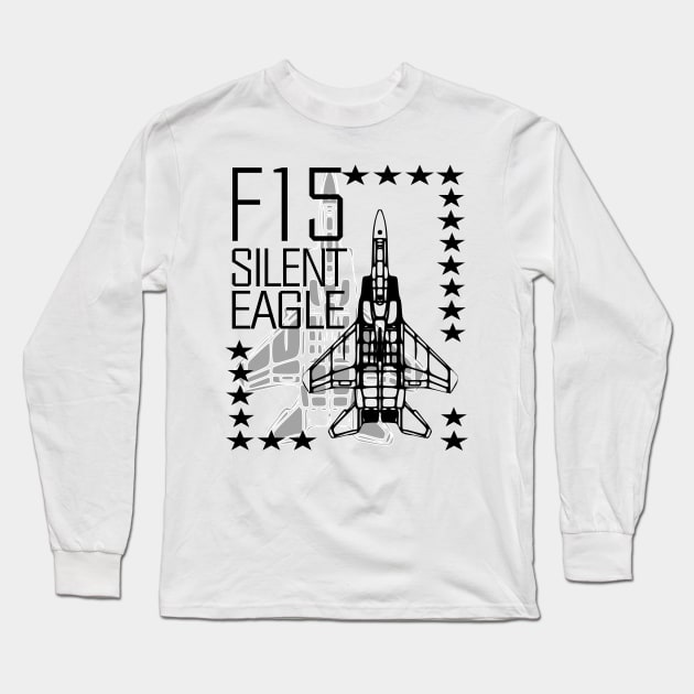 F15 Silent Eagle v2 Long Sleeve T-Shirt by Marko700m